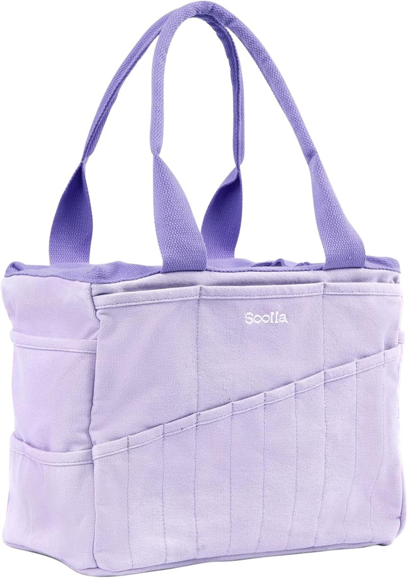 Soolla Studio Bag - World's Most Loved Art Supply & Pottery Tool Bag, Washable, Over 30 Pockets, 10 Premium Colors, Canvas Tote, Craft Organizer, Sewing, Knitting, Adults, Students, Kids (Lilac Love) - Image 2